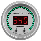 Autometer 52.4mm Silver Switchable 60-340 Degrees F/40-170 Degrees C Ultra-Lite Elite Digital Gauge thumbnail 4