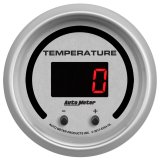 Autometer 52.4mm Silver Switchable 60-340 Degrees F/40-170 Degrees C Ultra-Lite Elite Digital Gauge thumbnail 5