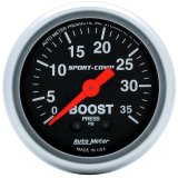 Autometer Sport-Comp 52mm 35 PSI Mechanical Boost Gauge thumbnail 3