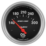 Autometer Sport-Comp 2 5/8in 140-300 Deg F Short Sweep Electronic Oil Temperature Gauge thumbnail 1