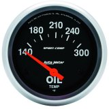 Autometer Sport-Comp 2 5/8in 140-300 Deg F Short Sweep Electronic Oil Temperature Gauge thumbnail 3