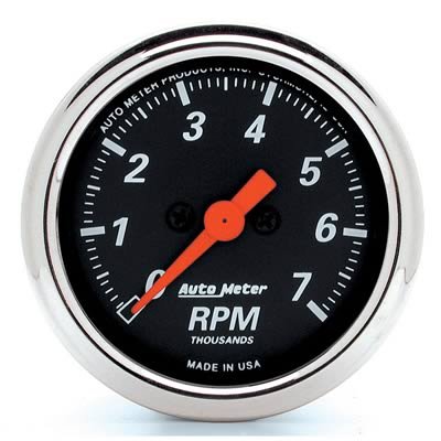 Autometer Designer Black 2-1/16in Electrical 7k RPM Tachometer thumbnail 1