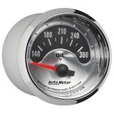 Autometer American Muscle 2-1/16in Short Sweep Electric 140-300 Deg F Oil Temp Gauge thumbnail 2