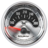 Autometer American Muscle 2-1/16in Short Sweep Electric 140-300 Deg F Oil Temp Gauge thumbnail 5