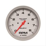 Autometer Marine Silver Ultra-Lite 5in Electrical Tachometer 0-8000 RPM thumbnail 1