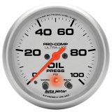 Autometer Ultra-Lite 66.7mm Oil Press 2 5/8in 100PSI Digital Stepper Motor w/ Peak & Warning Light thumbnail 3