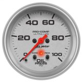 Autometer Ultra-Lite 66.7mm Oil Press 2 5/8in 100PSI Digital Stepper Motor w/ Peak & Warning Light thumbnail 4