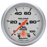 Autometer Ultra-Lite 66.7mm Oil Press 2 5/8in 100PSI Digital Stepper Motor w/ Peak & Warning Light thumbnail 8