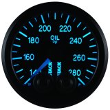Autometer Stack Instruments 52mm 140-280 Deg F 1/8in NPTF Male Pro Control Oil Temp Gauge - Black thumbnail 8