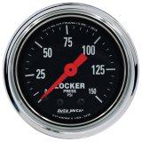 Autometer Traditional Chrome 2-1/16in 150 PSI Mechanical Air Locker Gauge thumbnail 3