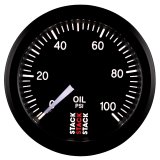 Autometer Stack 52mm 0-100 PSI 1/8in NPTF (M) Mechanical Oil Pressure Gauge - Black thumbnail 3