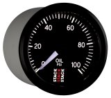 Autometer Stack 52mm 0-100 PSI 1/8in NPTF (M) Mechanical Oil Pressure Gauge - Black thumbnail 8