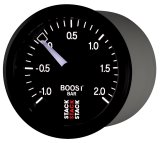 Autometer Stack 52mm -1 to +2 Bar T-Fitting 0.187in Barb (M) Mechanical Boost Pressure Gauge - Black thumbnail 6