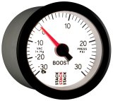 Autometer Stack 52mm -30INHG to +30 PSI (Incl T-Fitting) Mechanical Boost Pressure Gauge - White thumbnail 8