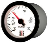 Autometer Stack 52mm -30INHG to +30 PSI (Incl T-Fitting) Mechanical Boost Pressure Gauge - White thumbnail 9