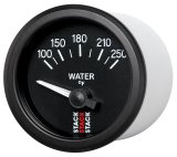 Autometer Stack 52mm 100-250 Deg F 1/8in NPTF Electric Water Temp Gauge - Black thumbnail 4