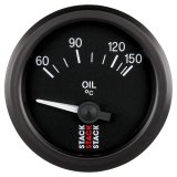 Autometer Stack 52mm 60-150 Deg C M10 Male Electric Oil Temp Gauge - Black thumbnail 1