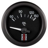 Autometer Stack 52mm 60-150 Deg C M10 Male Electric Oil Temp Gauge - Black thumbnail 2