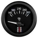 Autometer Stack 52mm 140-300 Deg F 1/8in NPTF Electric Oil Temp Gauge - Black thumbnail 1