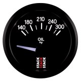 Autometer Stack 52mm 140-300 Deg F 1/8in NPTF Electric Oil Temp Gauge - Black thumbnail 3