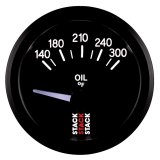 Autometer Stack 52mm 140-300 Deg F 1/8in NPTF Electric Oil Temp Gauge - Black thumbnail 4