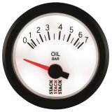 Autometer Stack 52mm 0-7 Bar M10 Male Electric Oil Pressure Gauge - White thumbnail 3