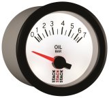 Autometer Stack 52mm 0-7 Bar M10 Male Electric Oil Pressure Gauge - White thumbnail 6