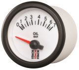 Autometer Stack 52mm 0-7 Bar M10 Male Electric Oil Pressure Gauge - White thumbnail 9