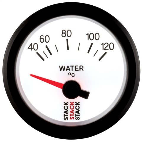 Autometer Stack 52mm 40-120 Deg C M10 Male Electric Water Temp Gauge - White thumbnail 2