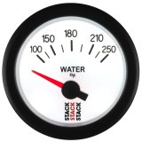 Autometer Stack 52mm 100-250 Deg F 1/8in NPTF Electric Water Temp Gauge - White thumbnail 3