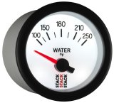 Autometer Stack 52mm 100-250 Deg F 1/8in NPTF Electric Water Temp Gauge - White thumbnail 7