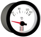 Autometer Stack 52mm 60-150 Deg C M10 Male Electric Oil Temp Gauge - White thumbnail 5