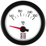 Autometer Stack 52mm 140-300 Deg F 1/8in NPTF Electric Oil Temp Gauge - White thumbnail 4