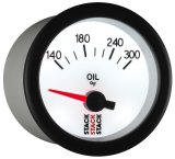 Autometer Stack 52mm 140-300 Deg F 1/8in NPTF Electric Oil Temp Gauge - White thumbnail 7