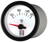 Autometer Stack 52mm 140-300 Deg F 1/8in NPTF Electric Oil Temp Gauge - White thumbnail 9