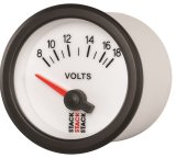 Autometer Stack 52mm 8-18V Electric Battery Voltage Gauge - White thumbnail 6