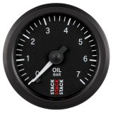 Autometer Stack 52mm 0-7 Bar M10 Male Pro Stepper Motor Oil Pressure Gauge - Black thumbnail 2