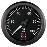 Autometer Stack 52mm 0-100 PSI 1/8in NPTF Male Pro Stepper Motor Oil Pressure Gauge - Black thumbnail 1