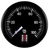 Autometer Stack 52mm 0-100 PSI 1/8in NPTF Male Pro Stepper Motor Oil Pressure Gauge - Black thumbnail 4