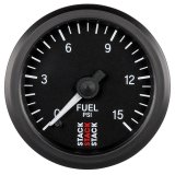 Autometer Stack 52mm 0-15 PSI 1/8in NPTF Male Pro Stepper Motor Fuel Pressure Gauge - Black thumbnail 2