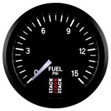 Autometer Stack 52mm 0-15 PSI 1/8in NPTF Male Pro Stepper Motor Fuel Pressure Gauge - Black thumbnail 4