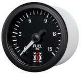 Autometer Stack 52mm 0-15 PSI 1/8in NPTF Male Pro Stepper Motor Fuel Pressure Gauge - Black thumbnail 7
