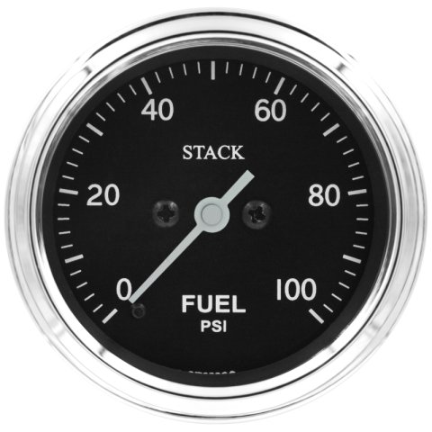 Autometer Stack 52mm 0-100 PSI 1/8in NPTF Male Pro Stepper Motor Fuel Pressure Gauge - Classic