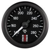 Autometer Stack 52mm 140-280 Deg F 1/8in NPTF Male Pro Stepper Motor Oil Temp Gauge - Black thumbnail 2