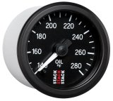 Autometer Stack 52mm 140-280 Deg F 1/8in NPTF Male Pro Stepper Motor Oil Temp Gauge - Black thumbnail 5