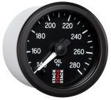 Autometer Stack 52mm 140-280 Deg F 1/8in NPTF Male Pro Stepper Motor Oil Temp Gauge - Black thumbnail 6