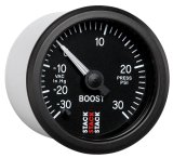 Autometer Stack 52mm -30INHG to +30 PSI (Incl T-Fitting) Pro Stepper Motor Boost Press Gauge - Black thumbnail 5