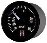 Autometer Stack 52mm -30INHG to +30 PSI (Incl T-Fitting) Pro Stepper Motor Boost Press Gauge - Black thumbnail 9