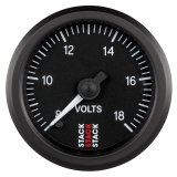 Autometer Stack 52mm 8-18V Pro Stepper Motor Battery Voltage Gauge - Black thumbnail 2