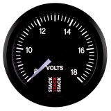 Autometer Stack 52mm 8-18V Pro Stepper Motor Battery Voltage Gauge - Black thumbnail 4